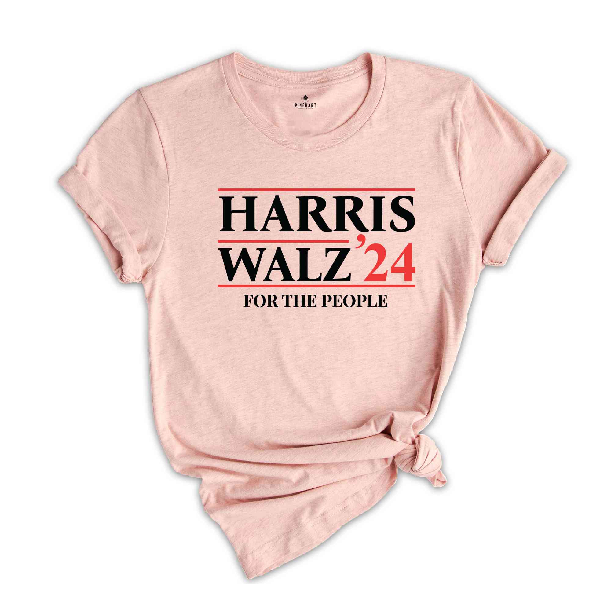 Harris Walz 24 For The People Shirt, Madam President Election T-Shirt, Retro Voting Tee, Democrat Gift For Kamala Harris Supporters