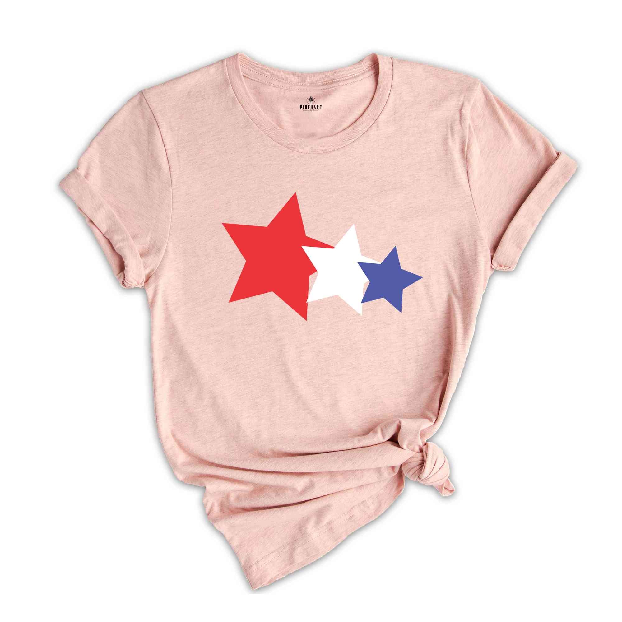 USA Stars Shirt, 4th Of July Shirt, Star Glitter Shirt, Fourth Of July Shirt, Independence Shirt, Patriotic Shirt, USA Shirt, America Shirt