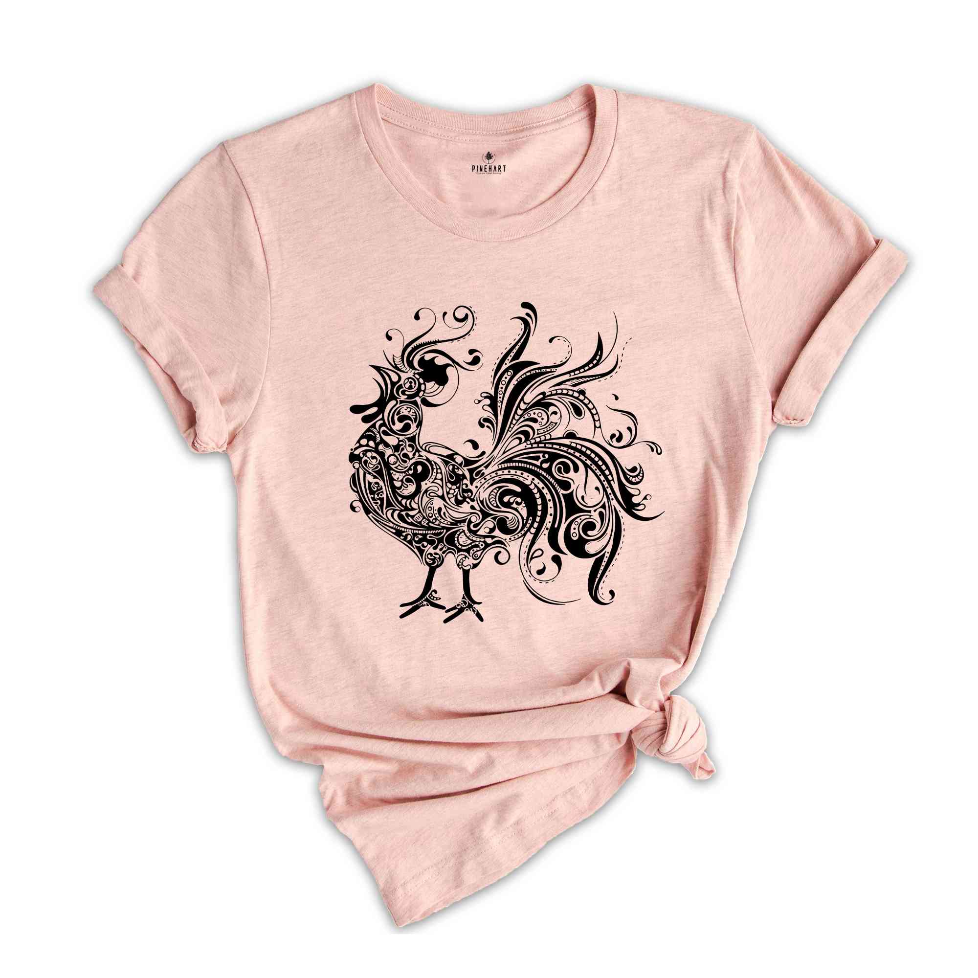 Mandala Rooster T-shirt, Chicken Shirt, Farmer Tee, Farm Gift, Chicken Lover Girl, Country Girl Shirt, Rooster Lover Gift