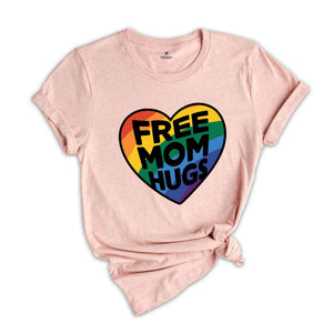 Free Mom Hugs Shirt, Love Is Love, Pride Heart Shirt, Equality Shirt, Queer Shirt, Funny Gay Pride Tank, LGBT Pride Gift