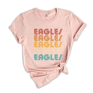 Retro Custom Shirts, Retro Custom Gifts, Eagles Team Shirt, Eagles Football Shirt, Eagles Fan Gift, Eagles School Tee, Eagle Mascot Shirt