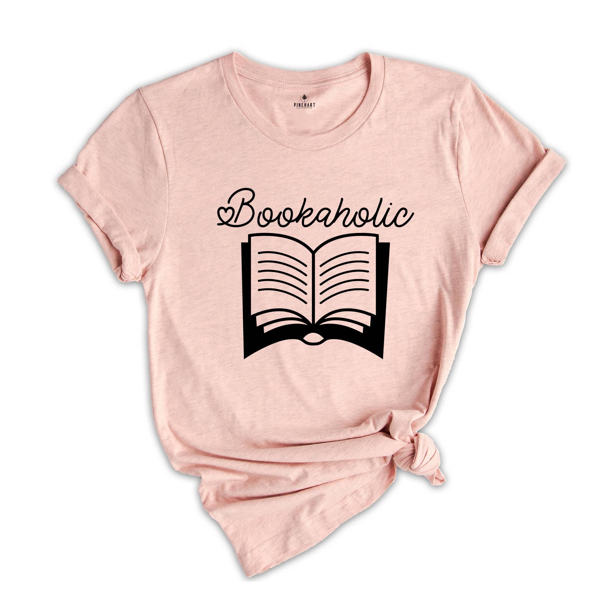 Bookaholic T-shirt, Library Lover Tee, Book Nerd Clothes, Book Lover Apparel, Bookworm Outfit, Gift for Student