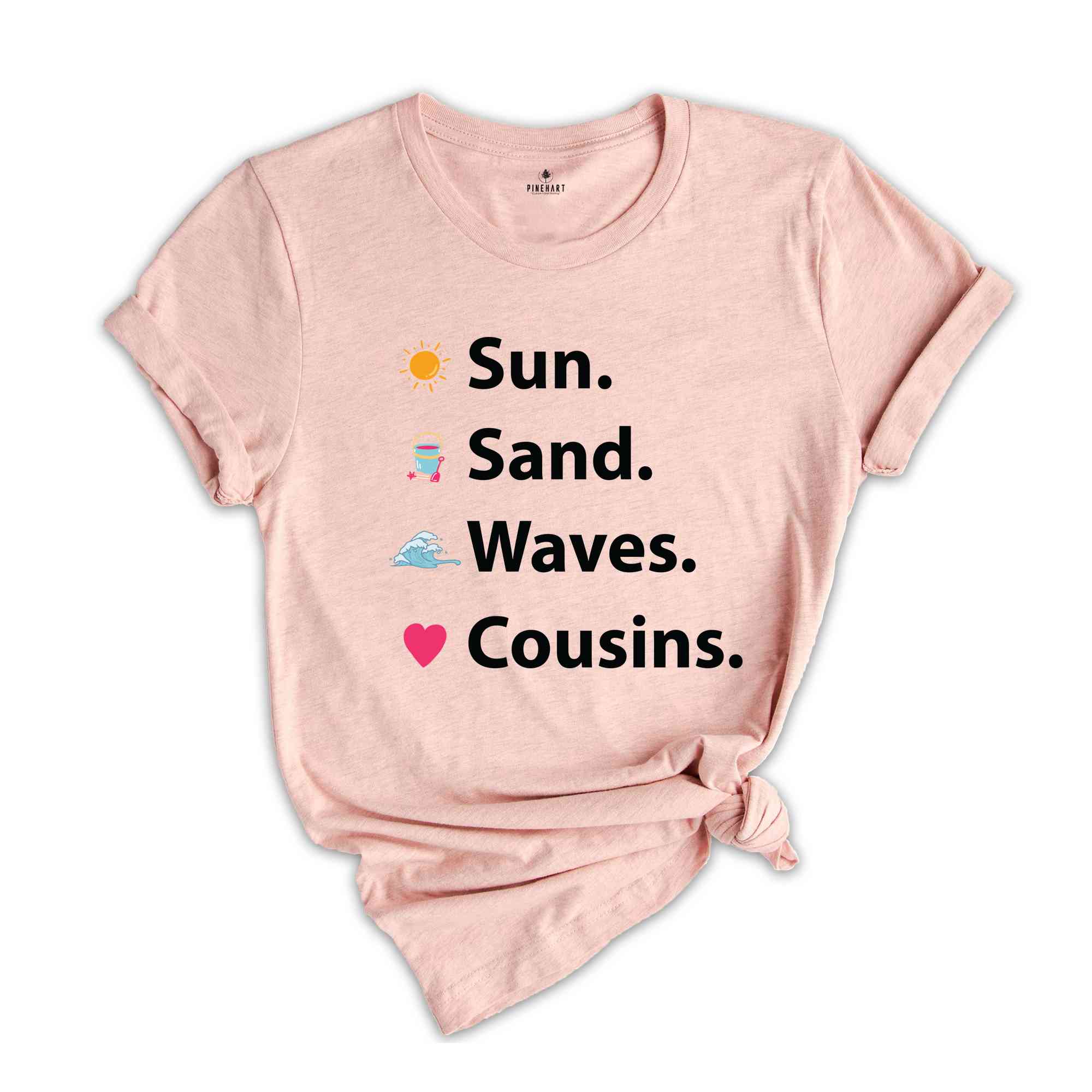 Sun Sand Waves Cousins T-Shirt, Summer Vacation Funny Shirt, Cousins Crew Matching Shirts, Beach Lovers T-Shirt