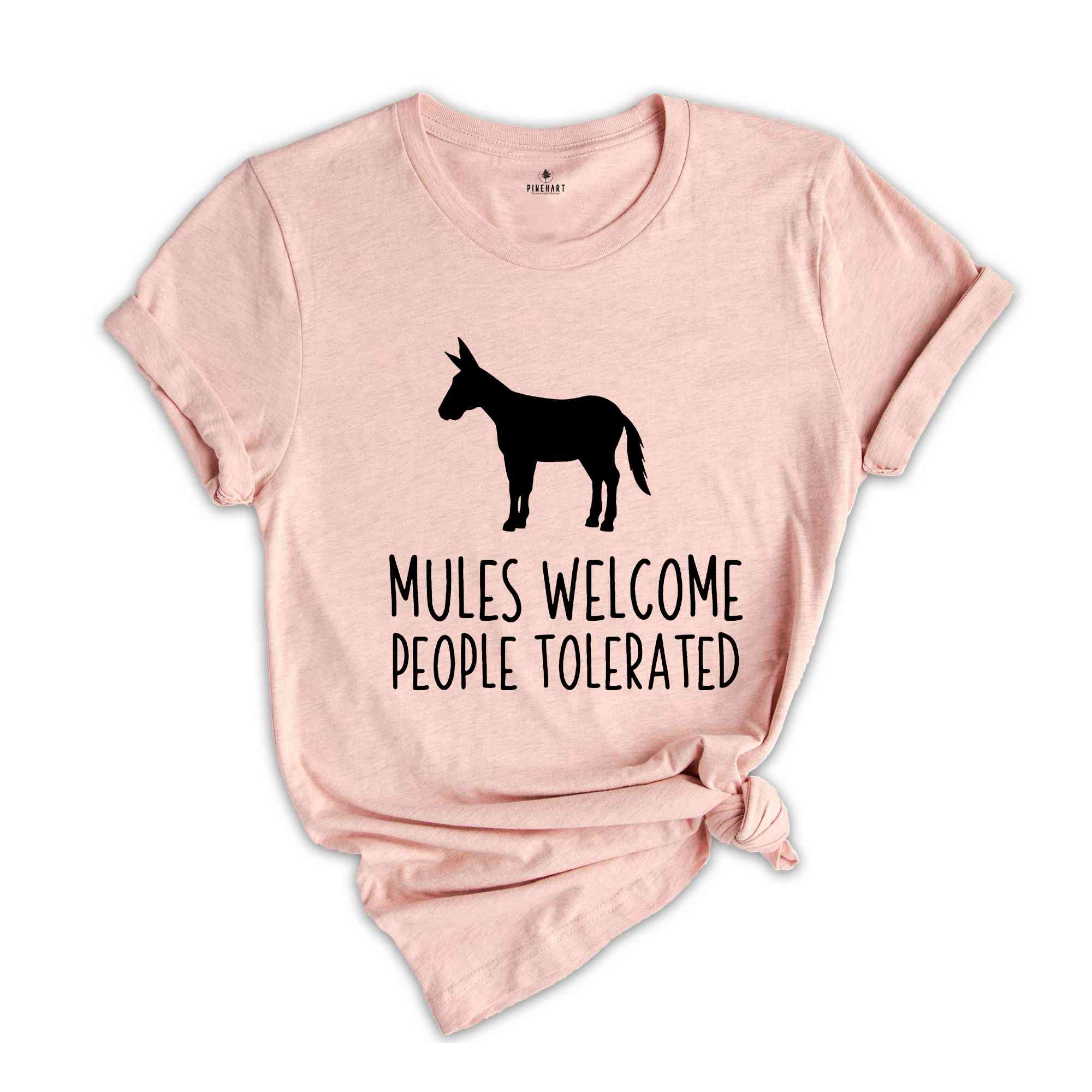 Mules Welcome People Tolerated Shirt, Farm Life T-Shirt, Farm Lover Tee, Donkey T-Shirt, Funny Donkey Shirt, Farm Animal Tee