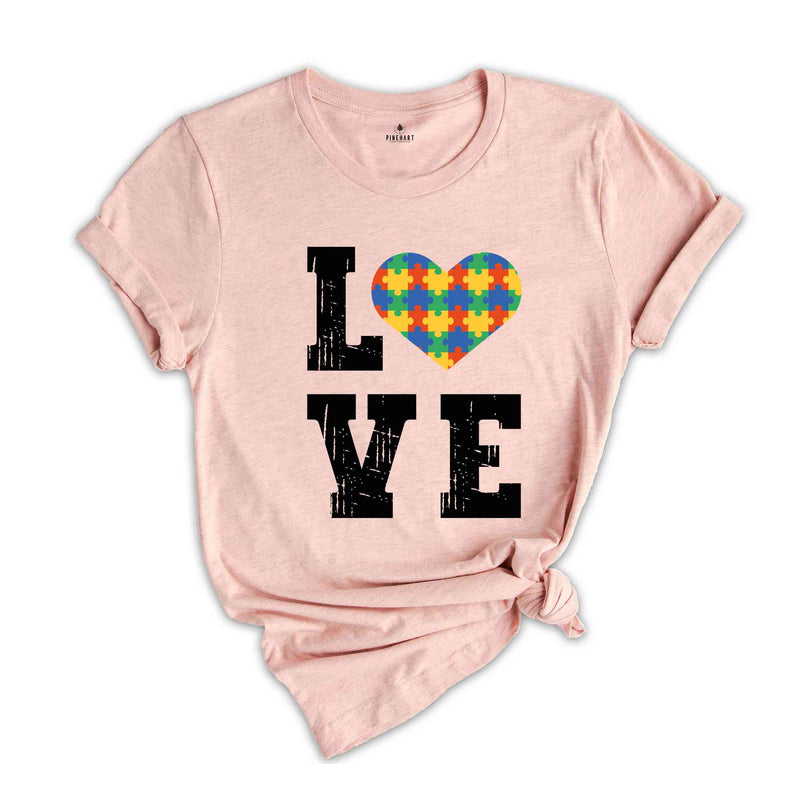 Love Puzzles Autism T-Shirt, Autism Awareness Shirt, Accept Understand Love Shirt, Autism Teacher Shirt, Autism Puzzle Pieces