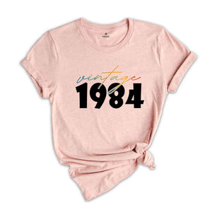 Vintage 1984 Shirt, 40th Birthday ShirtFor Women, Aesthetic Auntie Shirt, Mother's Day Shirt, Gift For Grandma