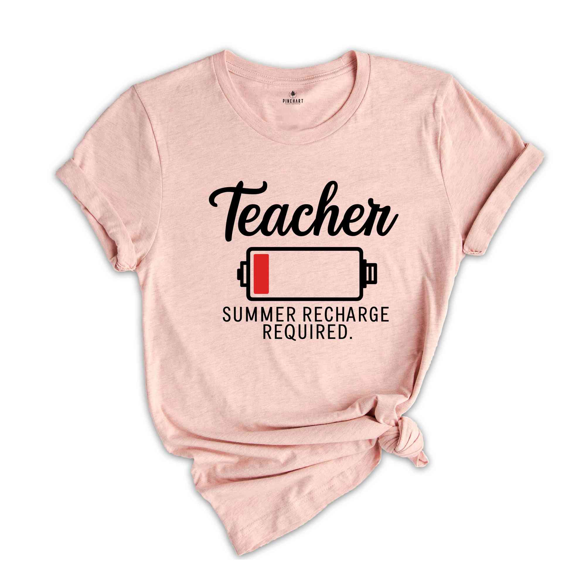 Teacher Summer Recharge Required Shirt, Teacher Vacation Shirt. Teacher Gifts, Gift For Teacher, Teacher Shirt, Vacation Shirt