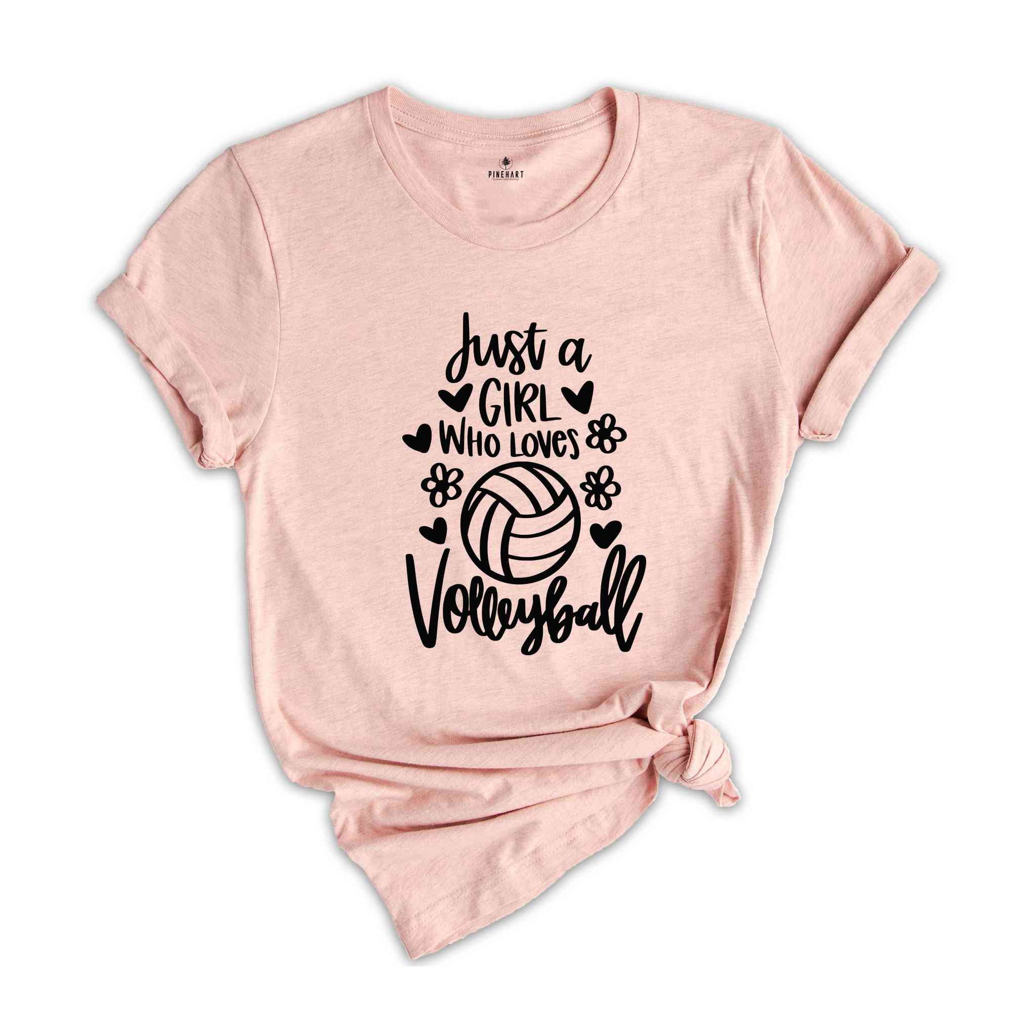 Just A Girl Who Loves Volleyball Shirt, Volleyball Fan Mom, Volleyball Lover, Game Day Shirt, Sports T-Shirt