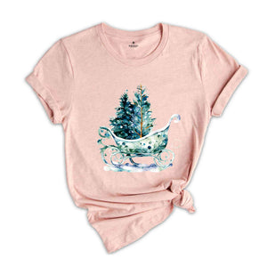 Christmas Sleigh T-shirt, Christmas Shirt, Winter Shirt, Christmas Tree Shirt, Christmas Gifts, Christmas Season Shirt