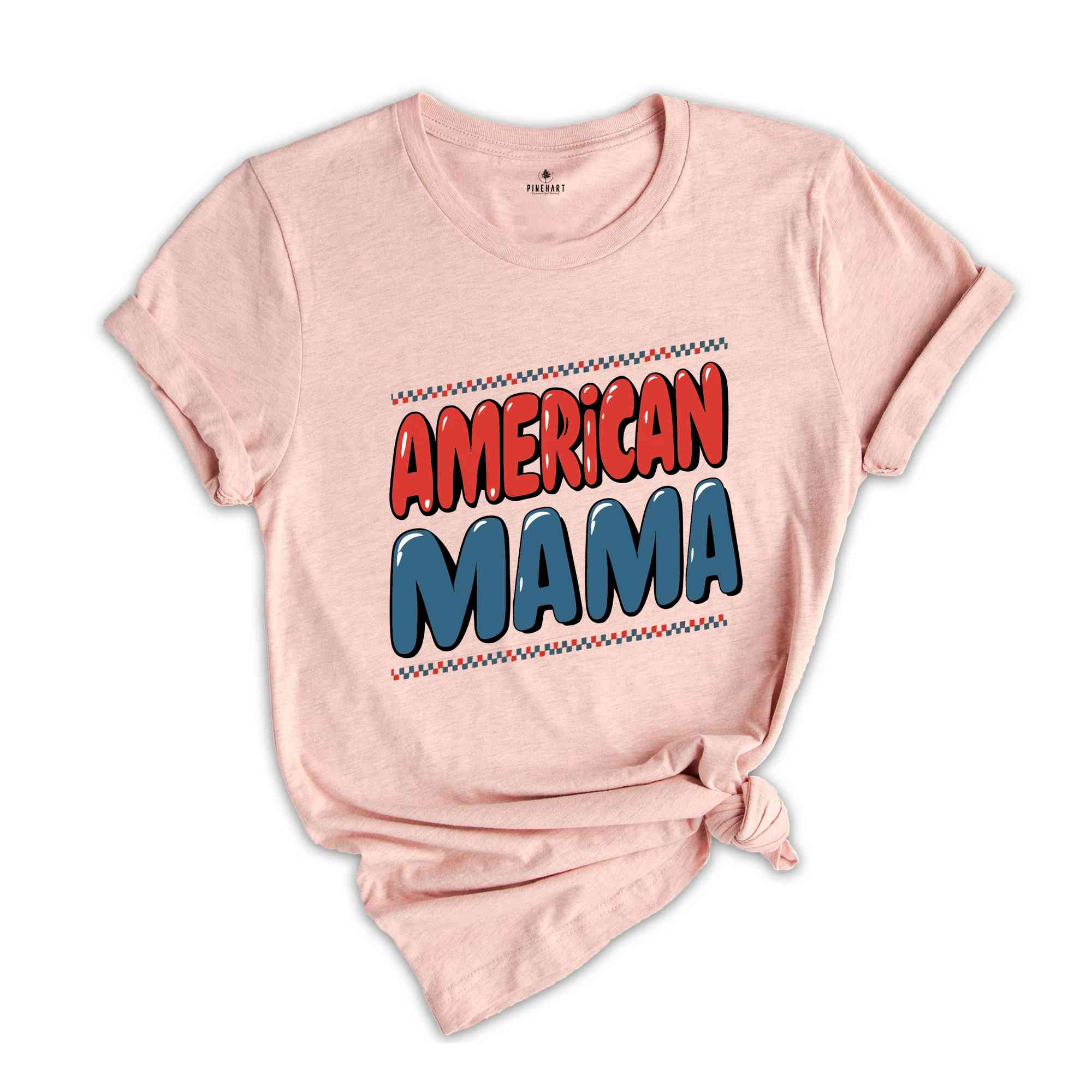 American Mama and Mini Matching Tees, Mommy and Me, Checkered 4th of july shirt, fourth of july tshirt, mommy and me 4th of july t-shirt