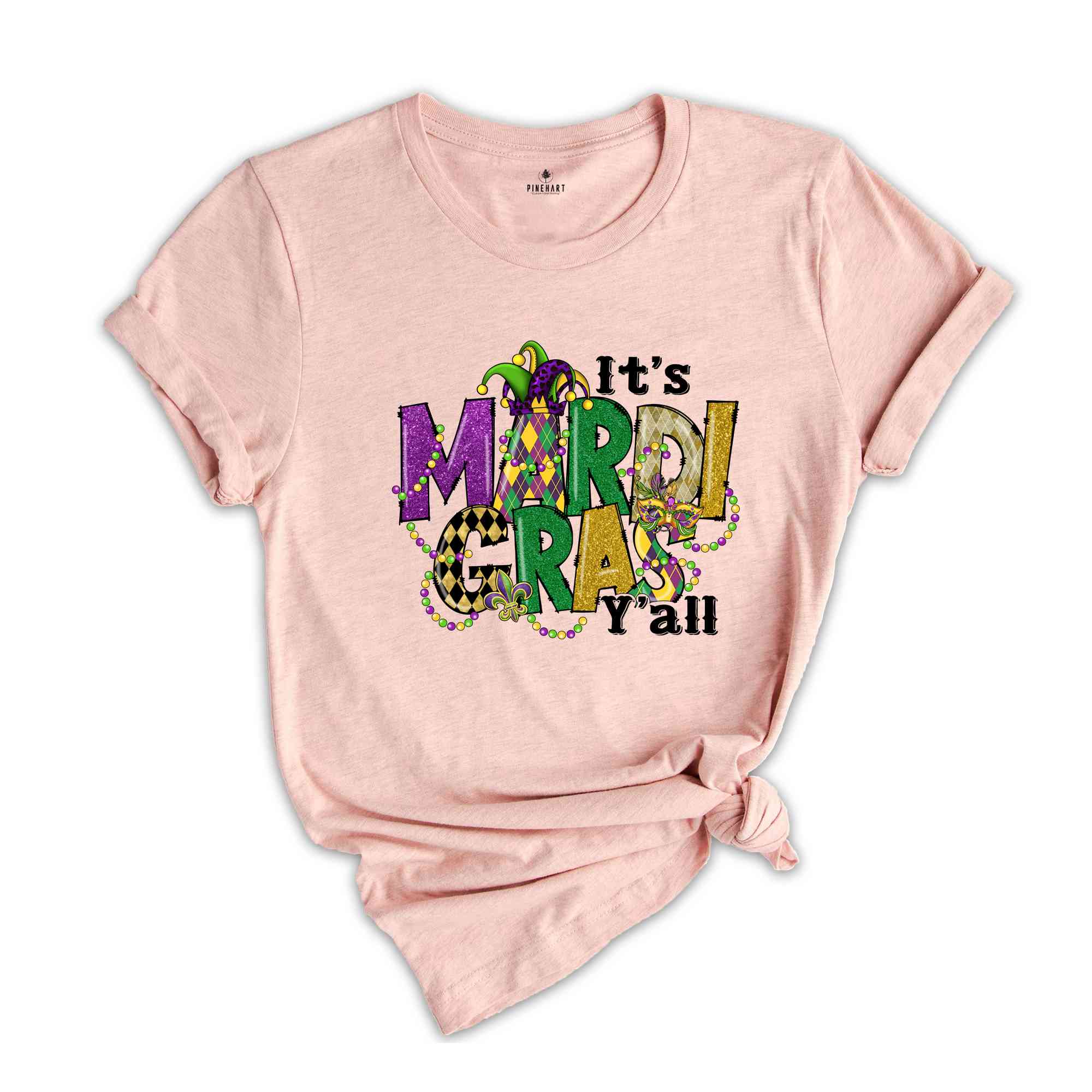 Mardi Gras Celebration Shirt, New Orleans Themed, Colourful Mardi Gras Tee, Great for Fat Tuesday Gifts