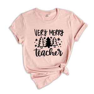 Verry Merry Teacher Shirt, Christmas Teacher Shirt, Teacher Gift, Christmas Shirt, Christmas Gift, Christmas Party Shirt, New Year Shirt