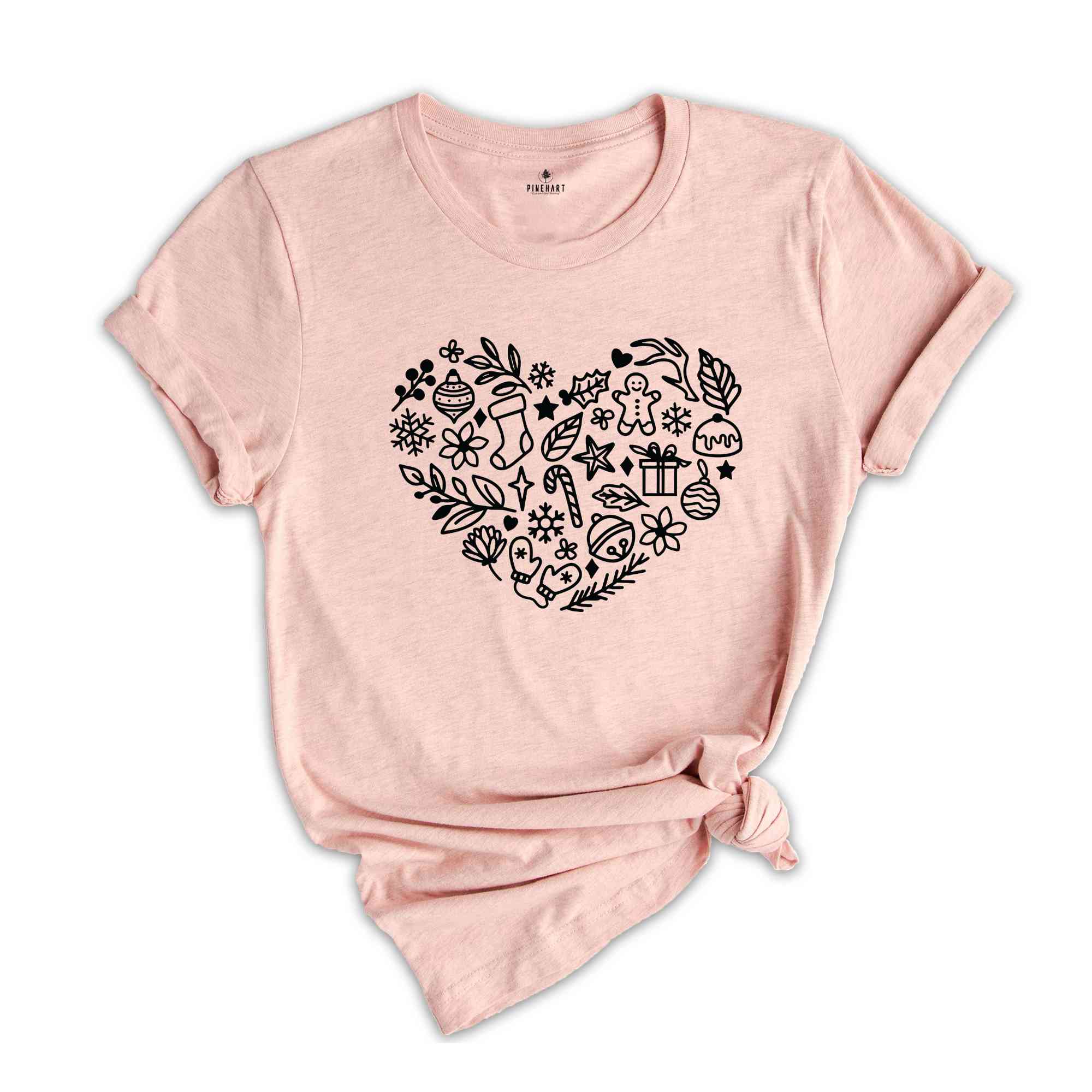 Christmas Heart Shirt, Christmas Heart, Christmas Gift, Christmas Shirt, Heart Shirt, Holiday Shirt