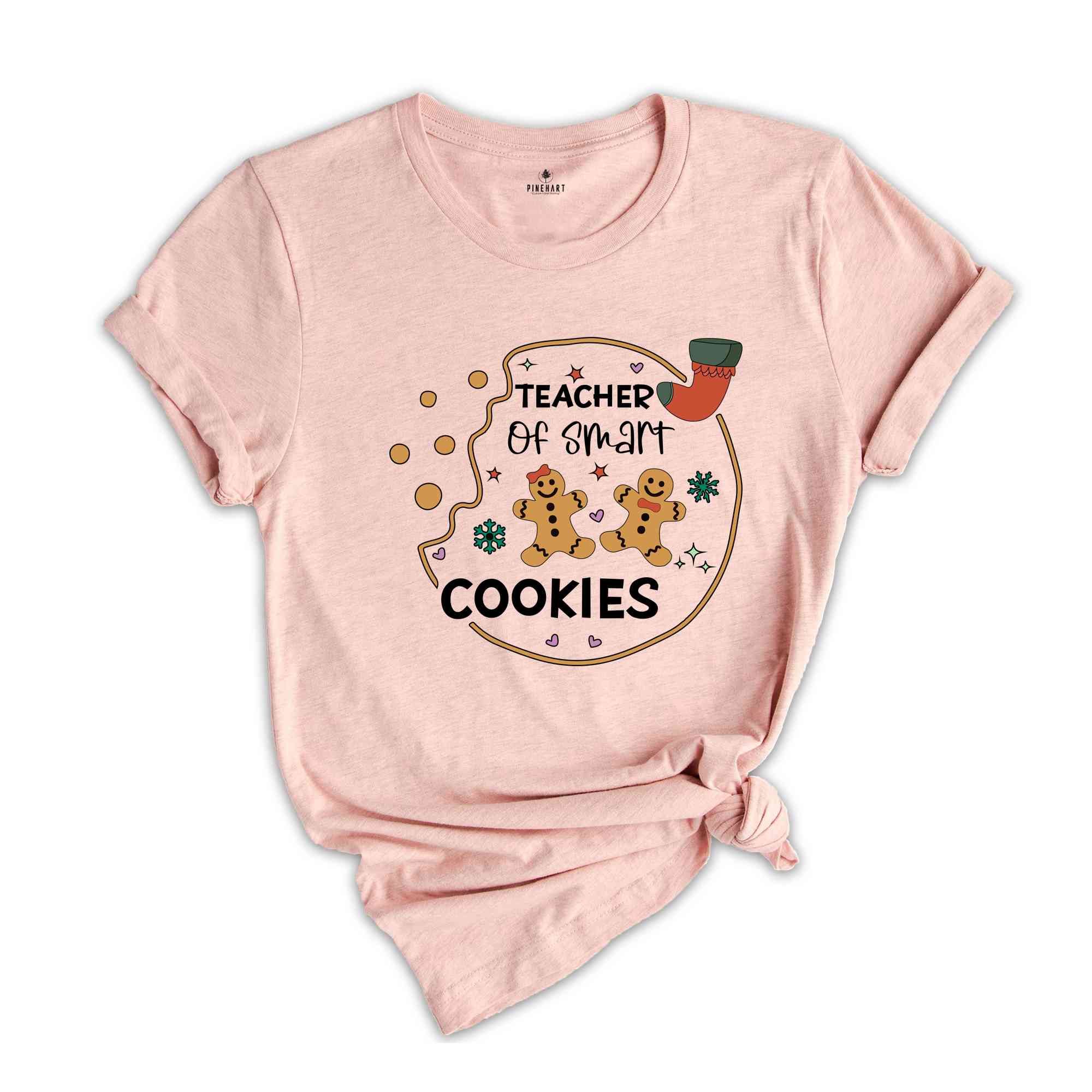 Teacher of Smart Cookies Shirt, Cute Christmas Shirt, Christmas Gift for Teacher, New Year Shirt for Teacher, Gingerbread Shirt, Xmas Shirt