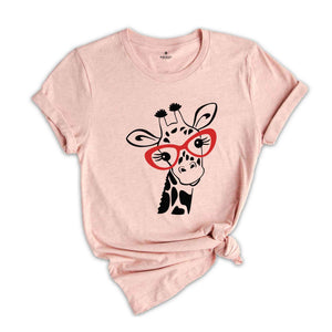 Giraffe Shirt, Valentine's Day Shirt, Women Valentine Gift, Love Shirt, Cute Valentines Day Shirt, Valentines Day Tee