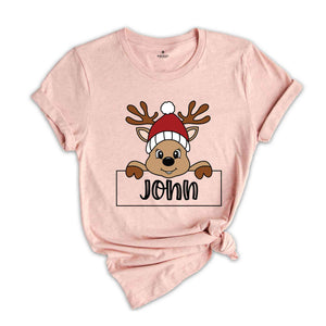 Reindeer Family Christmas Shirt, Personalized Christmas Family Shirt, Custom Family Name Shirt, Funny Christmas Shirt, Christmas Gift