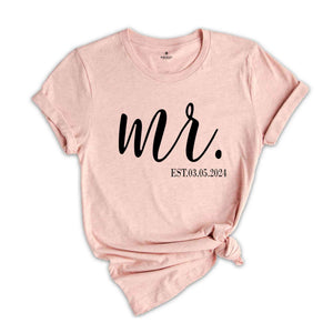 Custom Mr and Mrs Shirt, Custom Couples Shirt, Honeymoon Shirt, Custom Wife Shirt, Wedding Party Shirt, Engagement Shirt, Cute Couple Shirt