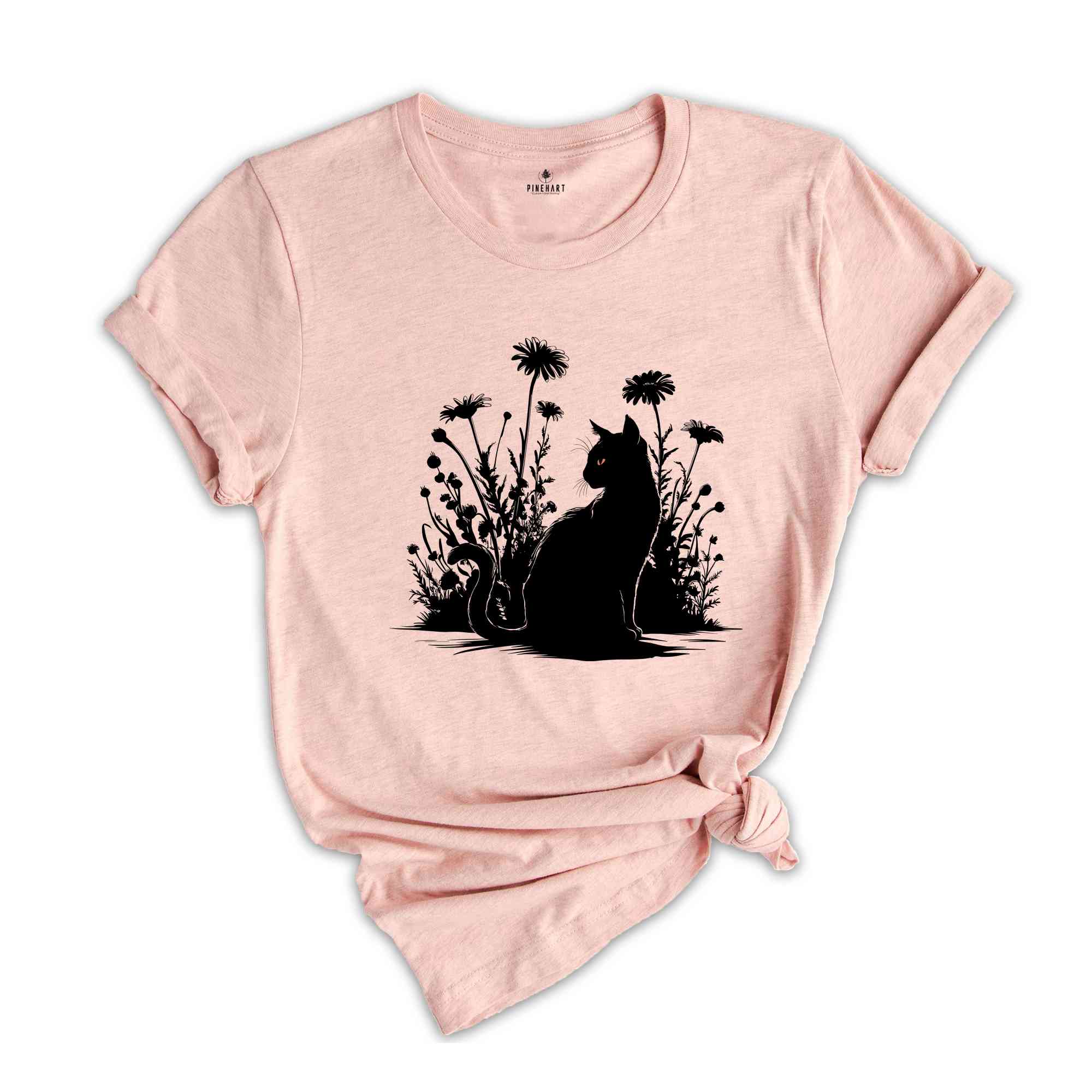 Flowers Cat Shirt, Flowers Shirts, Cat Shirt Funny, Cat Mom Shirt, Cat Lover Shirt, Cat Shirt, Cute Cat Shirt, Black Cat Shirt