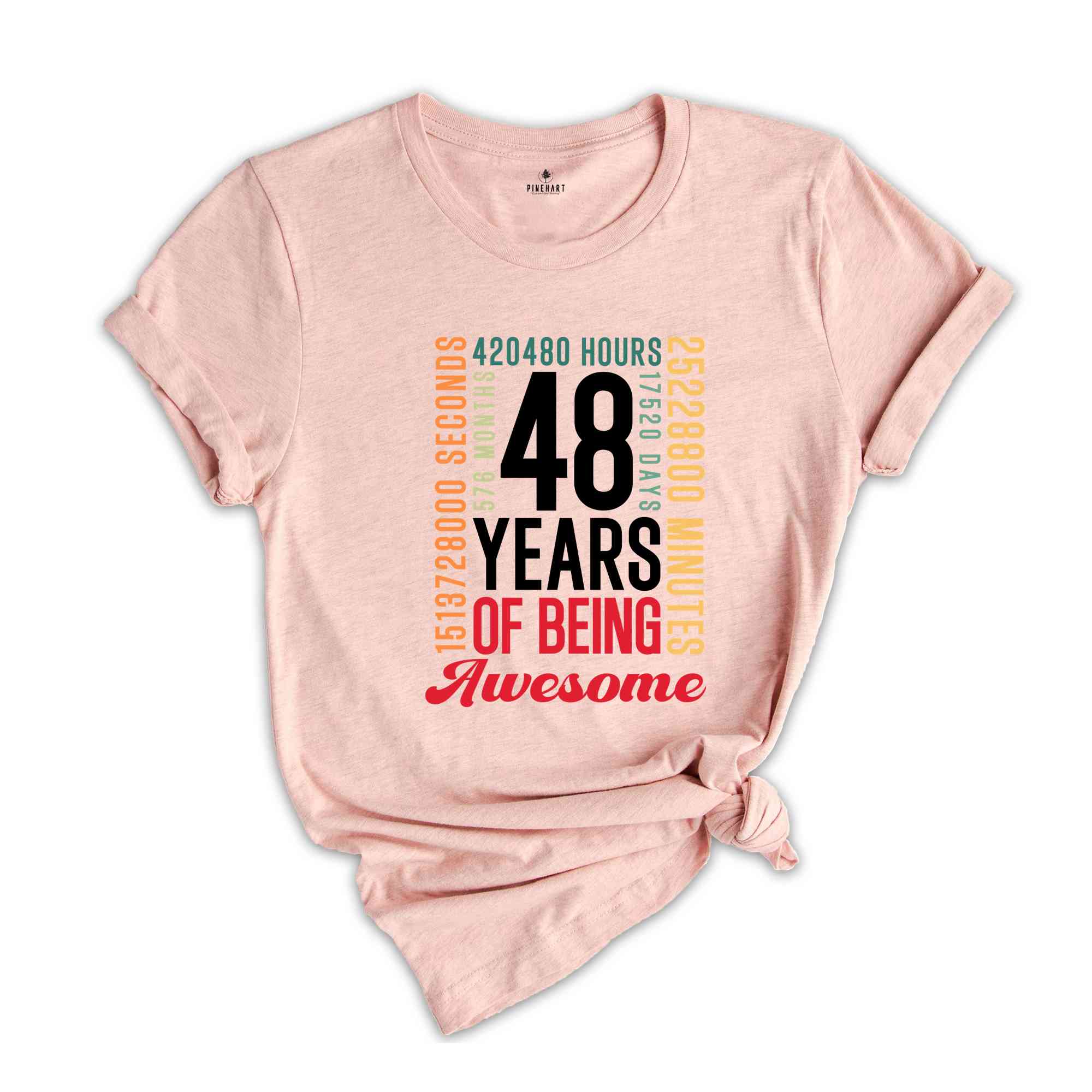 48 Years Of Being Awesome Shirt, 48 Years Shirt, 48th Birthday Shirt, Birthday Party Tee, Birthday Gift, Gen X Shirt, Adults Birthday Shirt