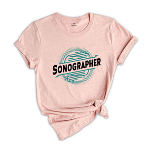 Sonographer Shirt, Ultrasound Tee, Sonography Heart T-Shirt, Sonographer Gift, Cardiac Sonographer, Ultrasound Tech Gift