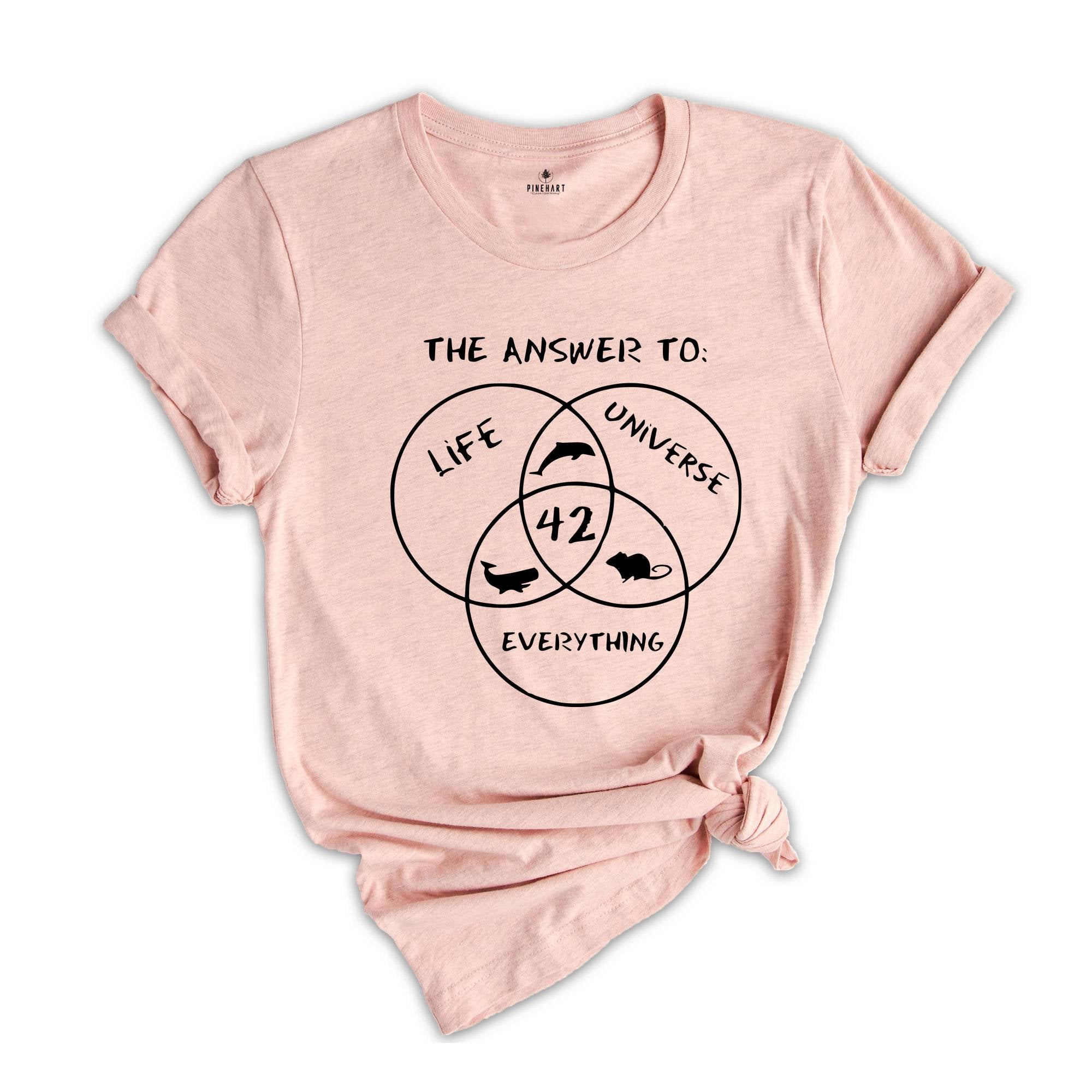 The Answer To Life, The Universe And Everything Is 42 Shirt, Funny Science Shirt, Life Universe Everything Shirt