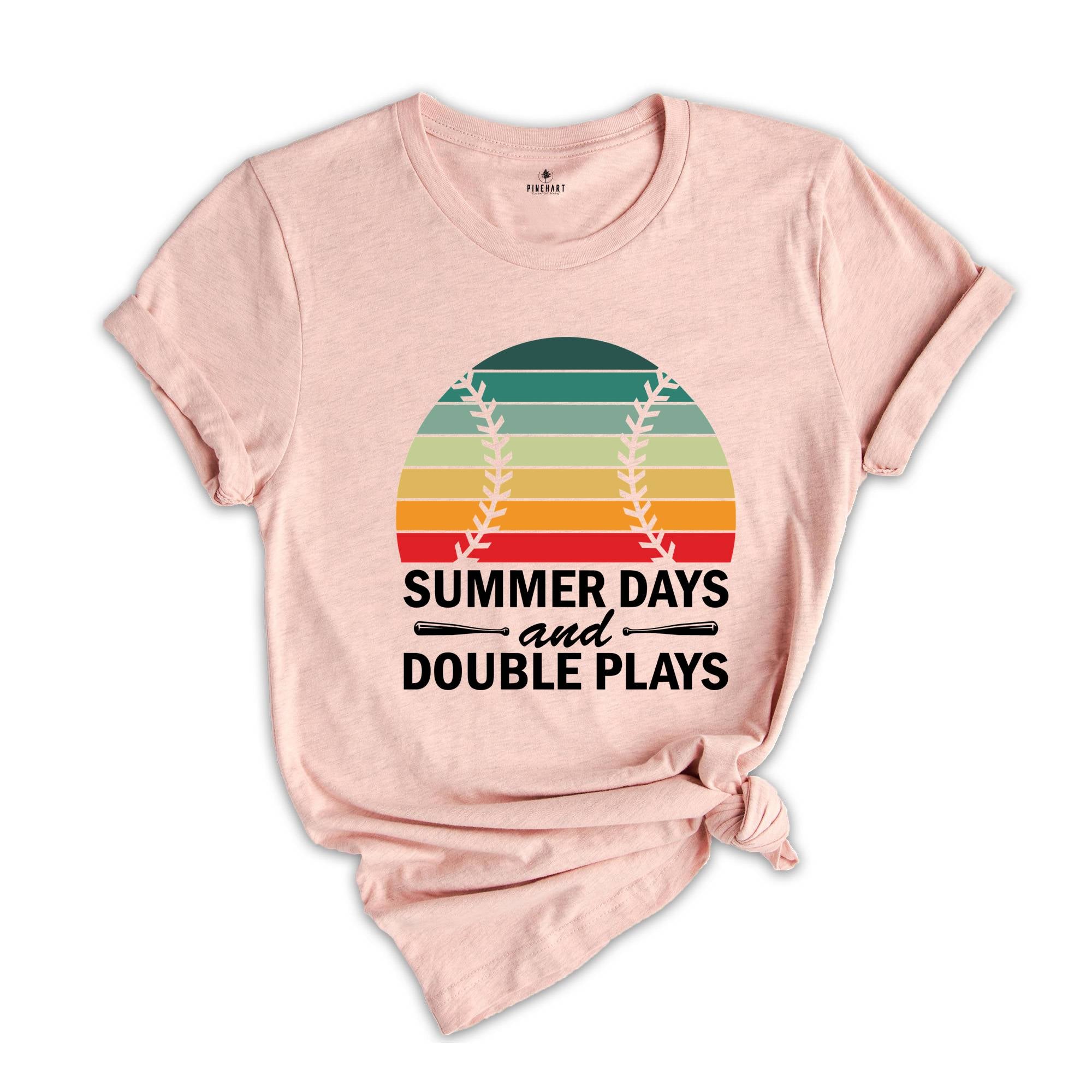 Summer Days and Double Plays Shirt, Baseball Shirt, Vacation Shirt, Baseball Lover Shirt, Game Day Shirt, Sport Shirt, Summertime Tee