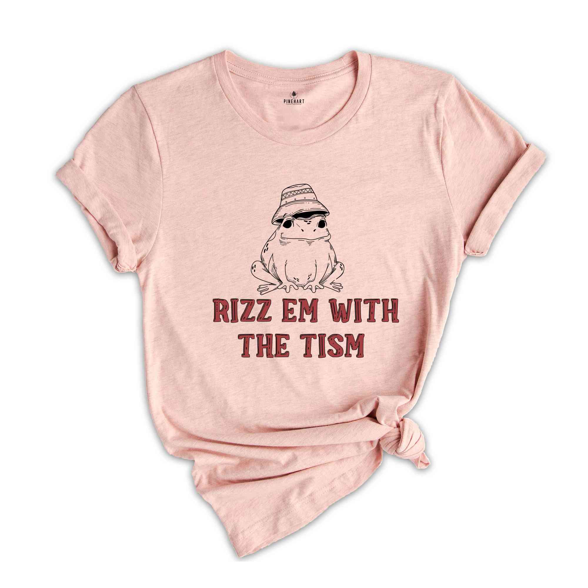 Rizz Em With The Tism Sweatshirt, Funny Frog Sweatshirt, Funny Phrase Sweatshirt, Frog With Hat Sweatshirt, Sarcastic Sweatshirt