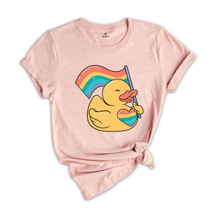 Cute Duck Shirt, Cute LGBT Shirt, LGBTQ Pride Shirt, Pride Ally Shirt, Pride Flag Shirt, Gay Shirt, Lesbian Shirt, Pride Shirt