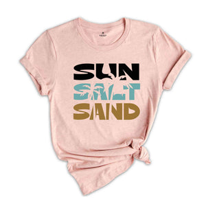 Sun Sand Salt T-Shirt, Vacation Shirt, Beach Shirt, Summer Vacation Tee, Palm Tree Summer Shirts, Vacation Matching Shirts