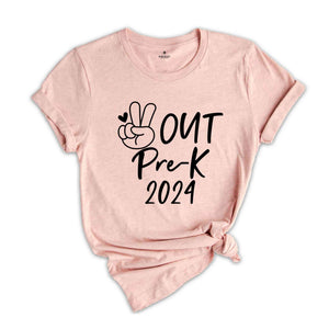 Peace Out Pre-K 2024 Shirt, End Of The School Shirt, Last Day Of School Shirt, Kids Graduation Shirt, Tie Dye Shirt, Preschool Shirt