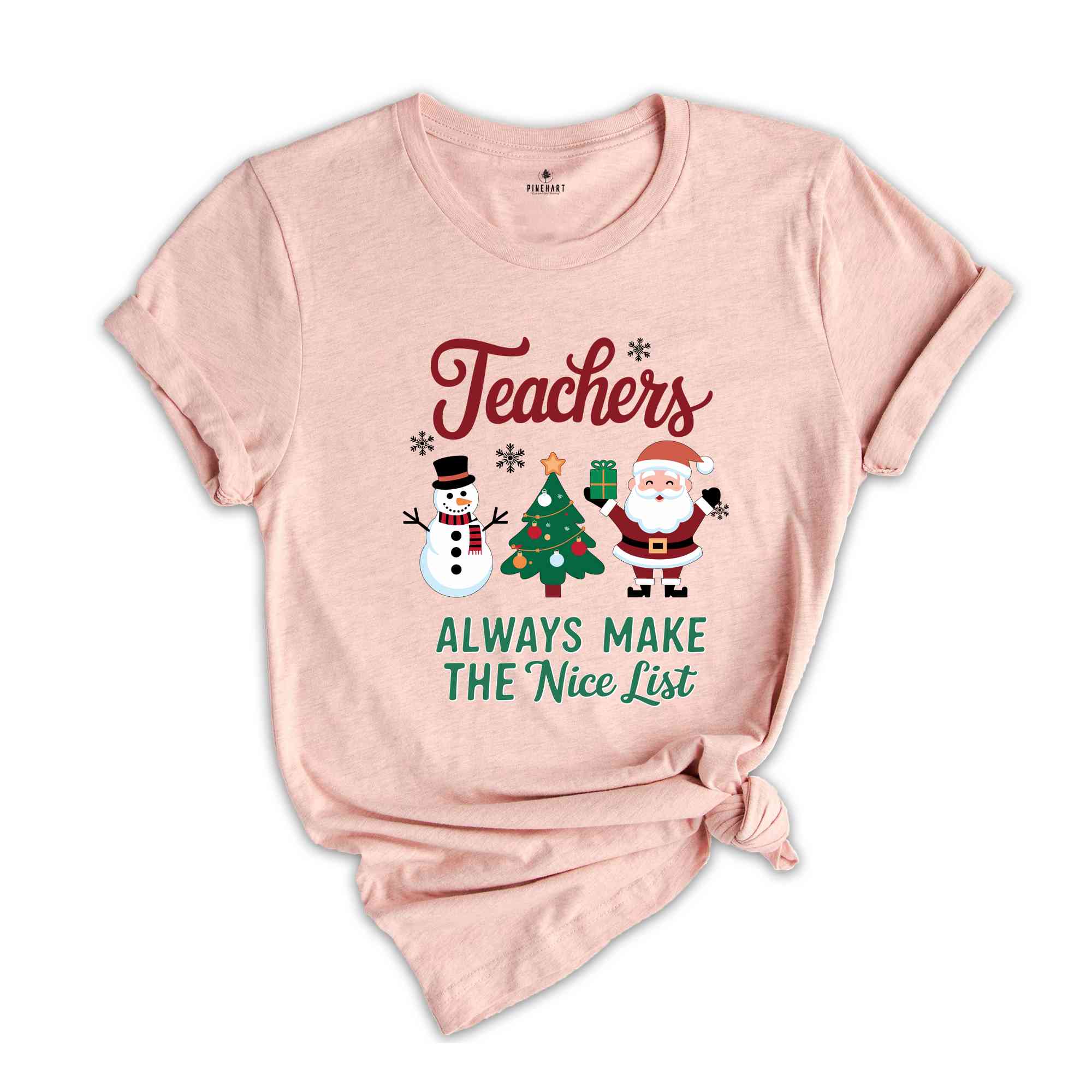 Teacher Always Make The Nice List Shirt, Christmas Teacher Shirt, Retro Santa Teacher Shirt, Teaching Team Shirt, Holiday Party Shirt