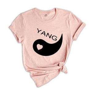 Yin Yang Shirt, Valentine's Day Gift, Valentines Outfit, Couple Matching Shirt, Wife and Husband Team Shirt, Engagement Shirt, Honeymoon Tee