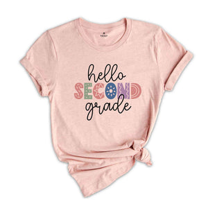 Hello Second Grade Shirt, Back To School Shirt, First Day Of School Shirt, Hello School Shirt, Grade Shirt, Teacher Shirt, School Shirt