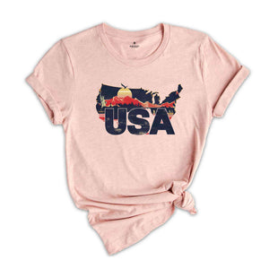 Retro USA Shirt, USA Travel Shirt, Country Travel Shirt, Shirt For Traveler, Travel Lover Gift, Travel Tee, Trip Shirt, America Shirt