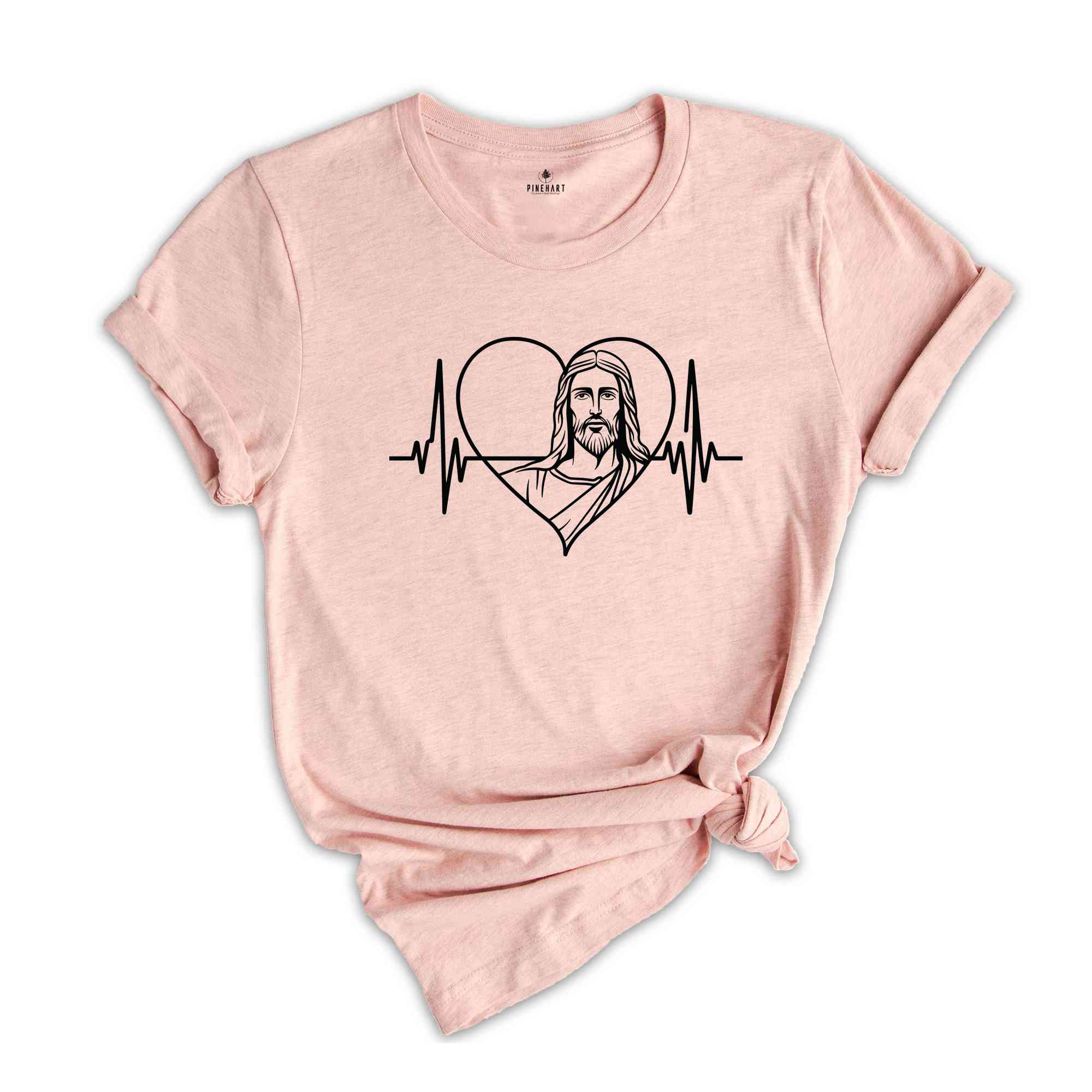 Jesus Heartbeat Shirt, Christian T-Shirt, Religious Shirts, Shirt For Christian, Prayer T-Shirt, Faith Shirt,