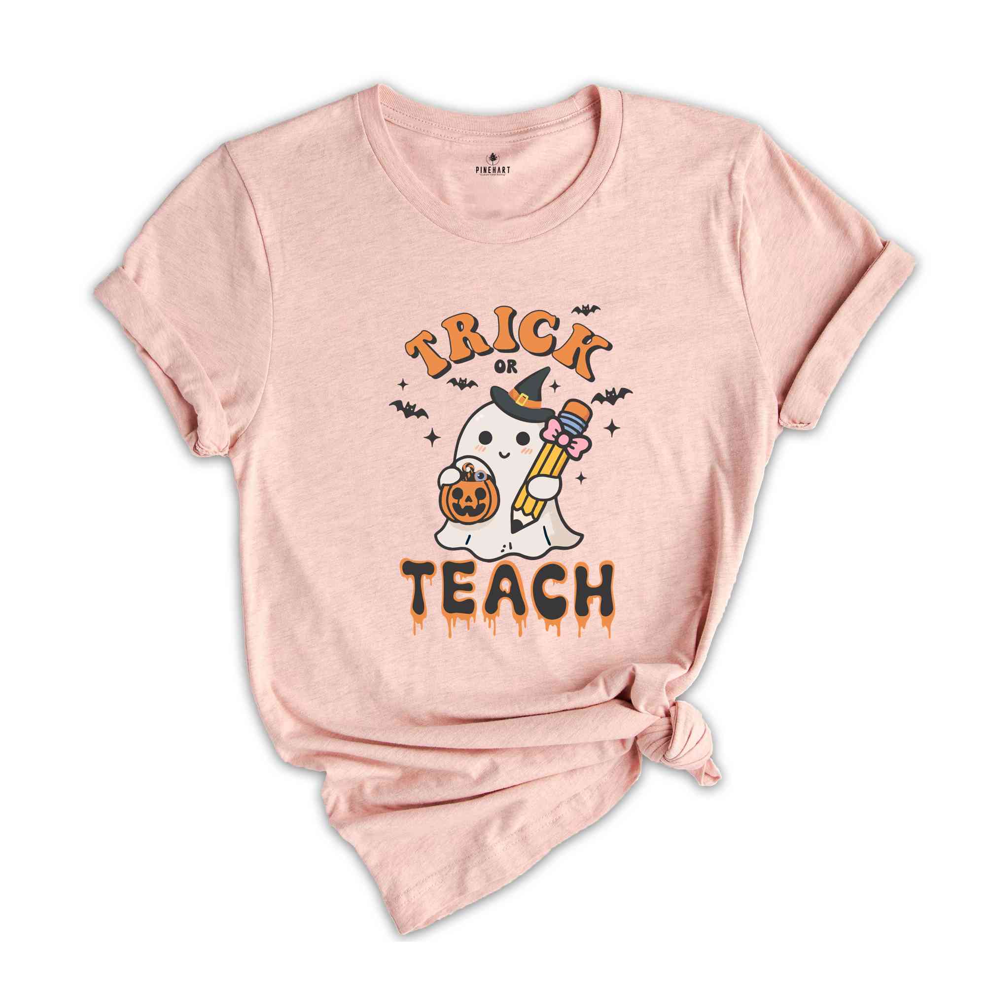 Trick Or Teach Shirt, Teacher Appreciation, Pumpkin Shirt, Boo Shirt, Spooky Season Shirt, Halloween Ghost Shirt, Teacher Halloween Shirt