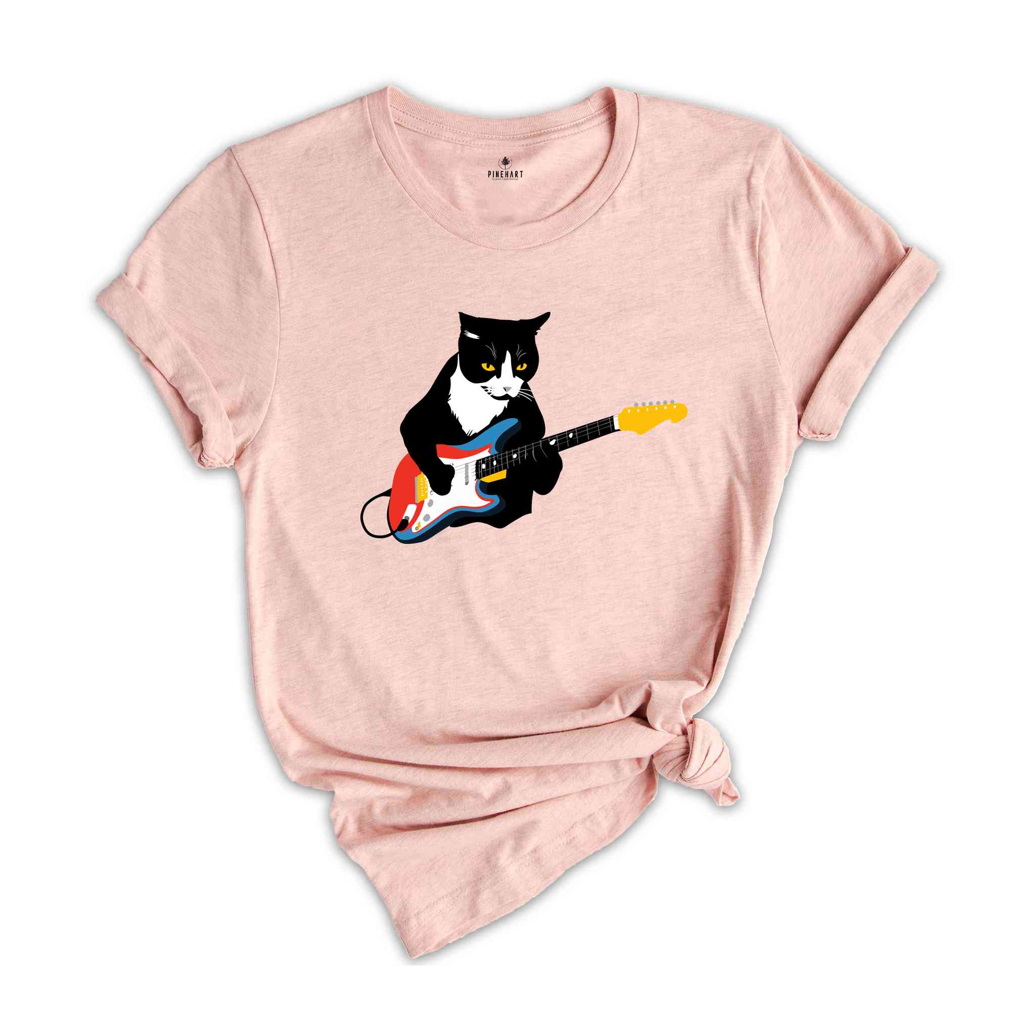 Cat Playing Guitar Shirt, Funny Guitar Shirt, Funny Cat Shirt, Music Shirt, Cat Lovers Shirt, Rock Cat Shirt, Vintage Cat Shirt