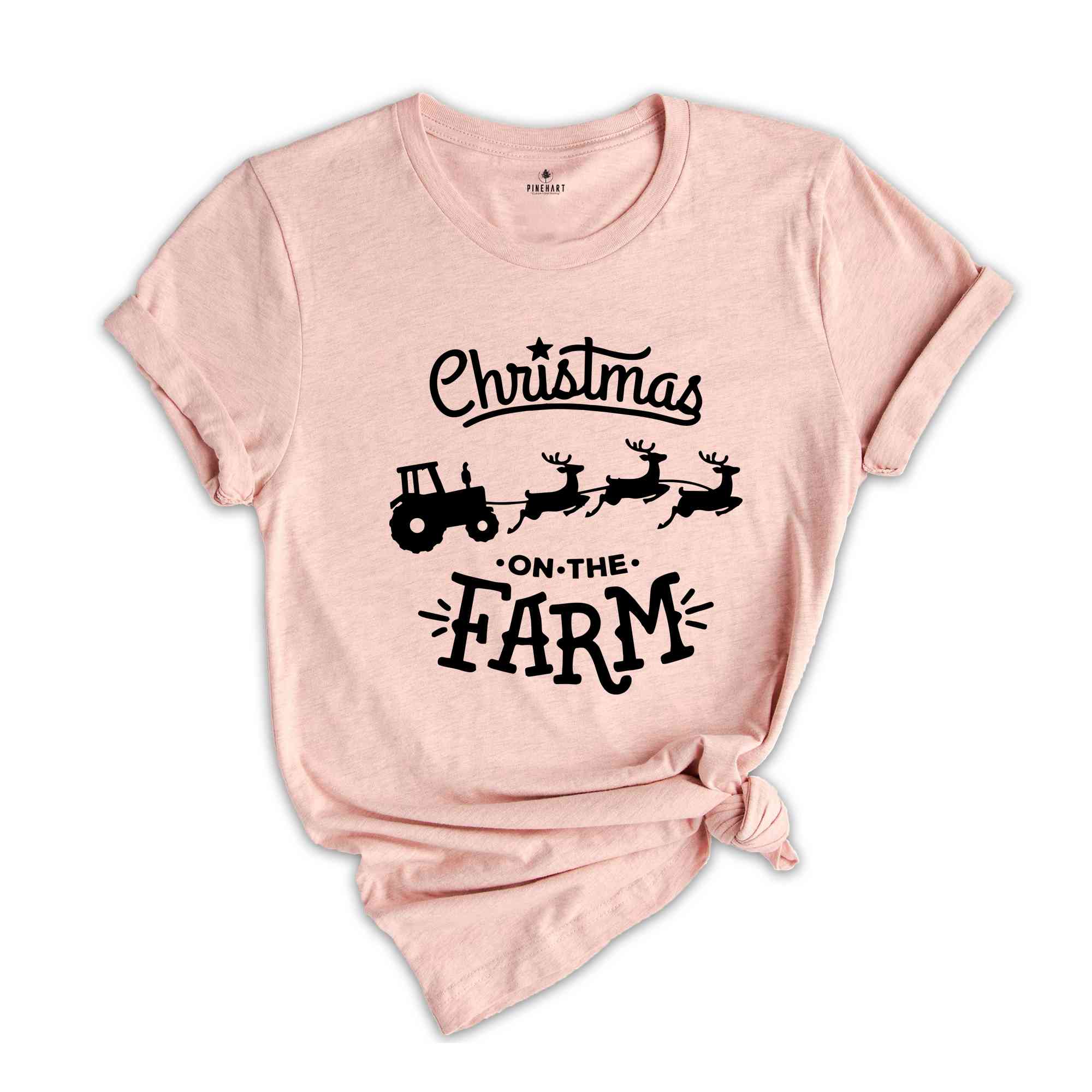 Christmas On The Farm Tee, Xmas Gift, Farmer Tee, Holiday Shirt, Family Matching, Farming Shirt, Christmas Farmer, Farmer Gift