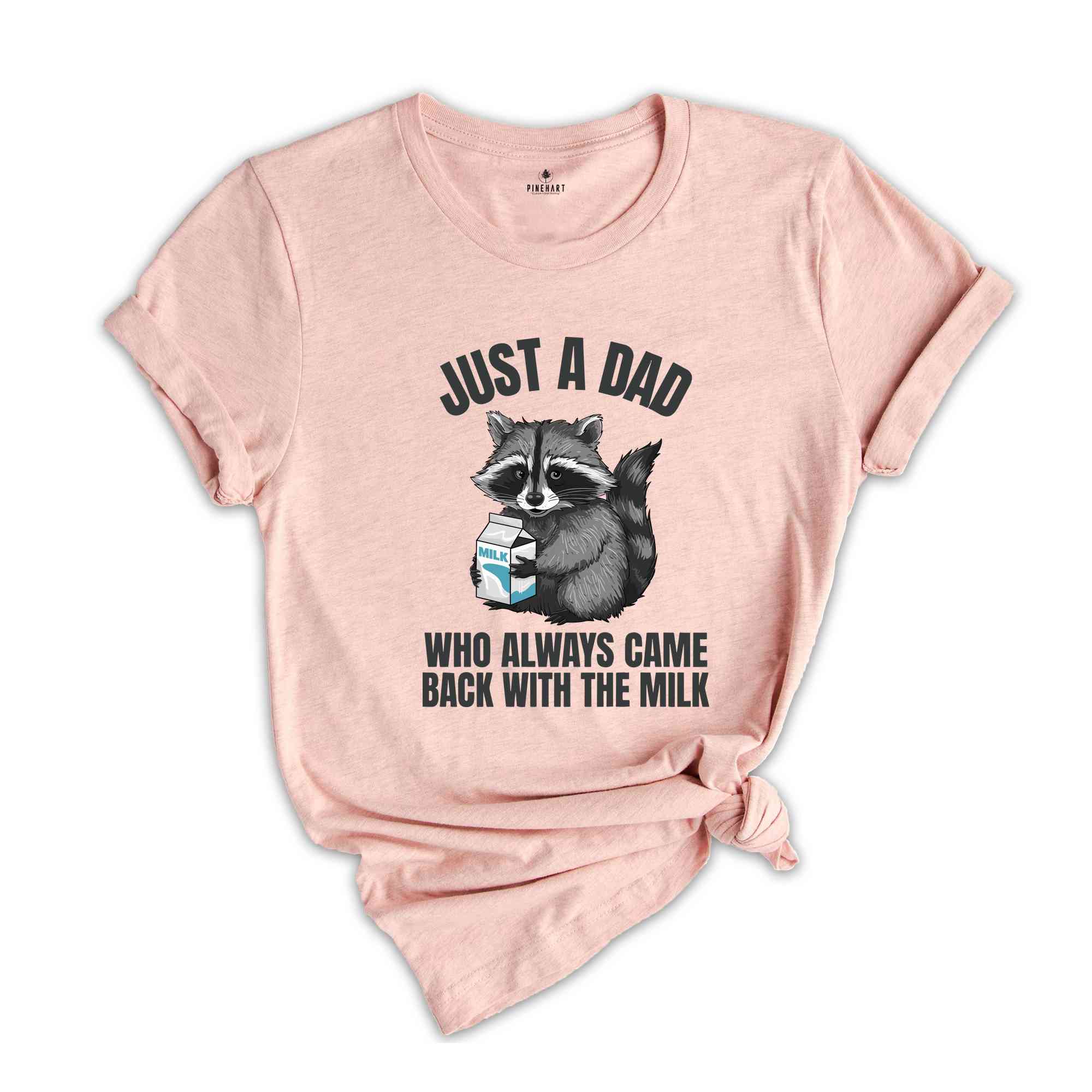 Just A Dad Who Came Back With The Milk Shirt, Father's Day Shirt, Funny Milk Shirt, Vintage Animal Shirt, Raccoon Shirt