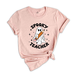 Spooky Teacher Ghost Shirt, Cute Ghost Shirt, Boo Shirt, Halloween Gift For Teachers, Teacher Appreciation, Halloween Gift, Spooky Shirt