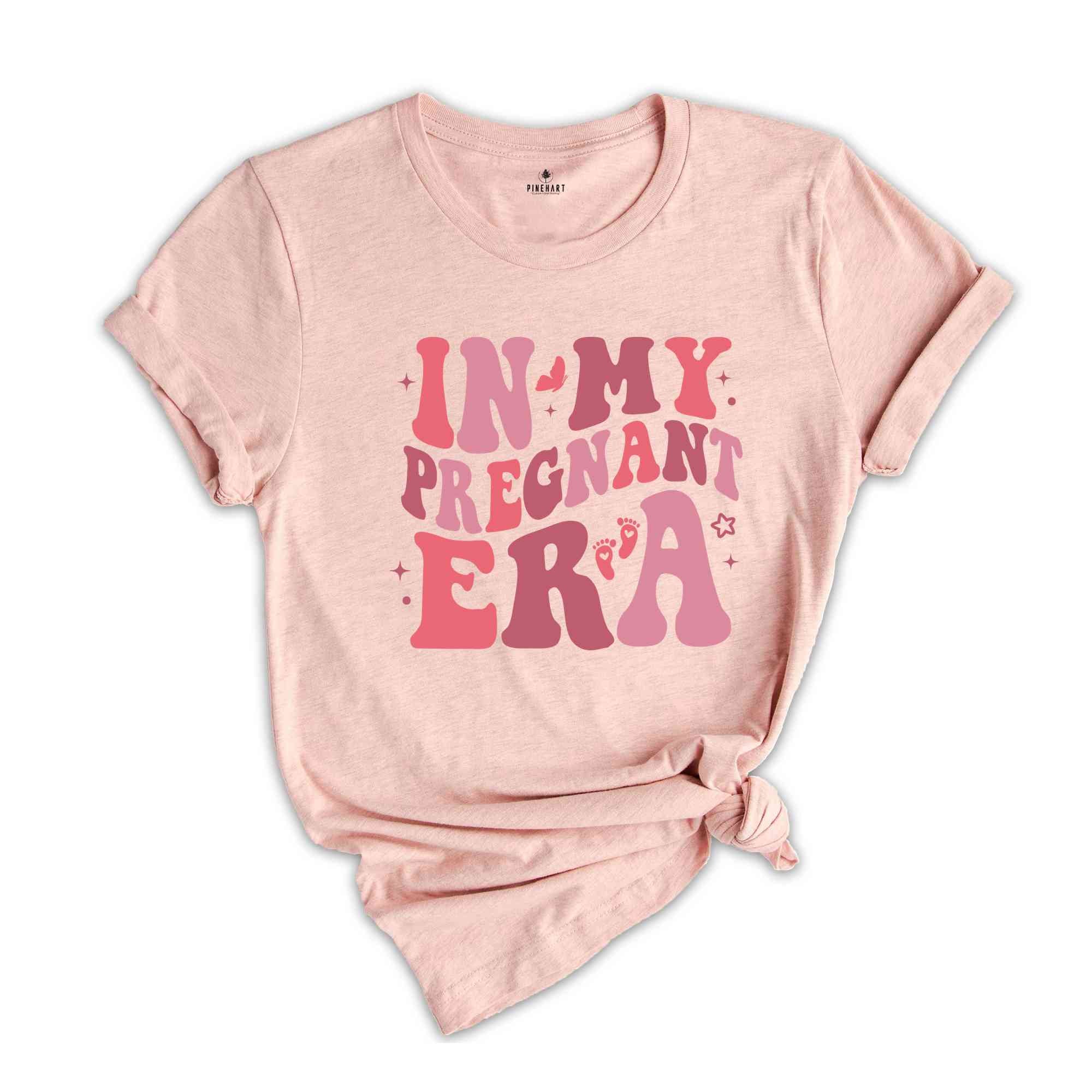 In My Pregnant Era Shirt, New Pregnancy Reveal Shirt, Mother’s Day Shirt, Baby Announcement Shirt, Baby Shower Shirt, New Mom Shirt