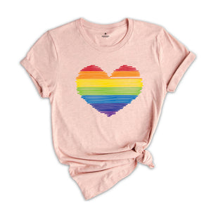 LGBT Love Shirt, Gay Shirt, Pride Shirt, Heart Shirt, Heart Gay Shirt, Gay Pride Shirt, LGBTQ Shirt, Pride Heart Shirt, Rainbow Shirt