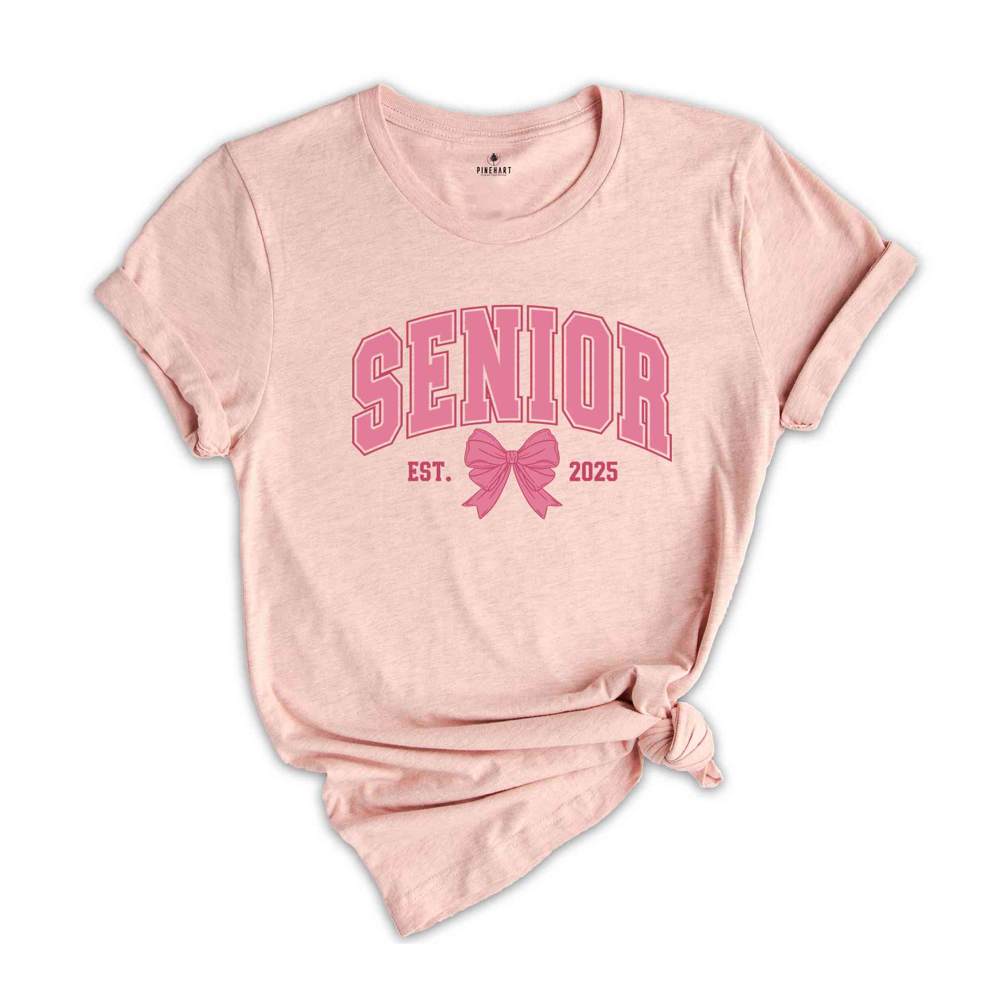 Coquette Senior 2025 Shirt, Class Of 2025 Shirt, Graduate Gift Shirt, High School Tee Senior, School Shirt, Graduation Gift, Cute Senior Tee