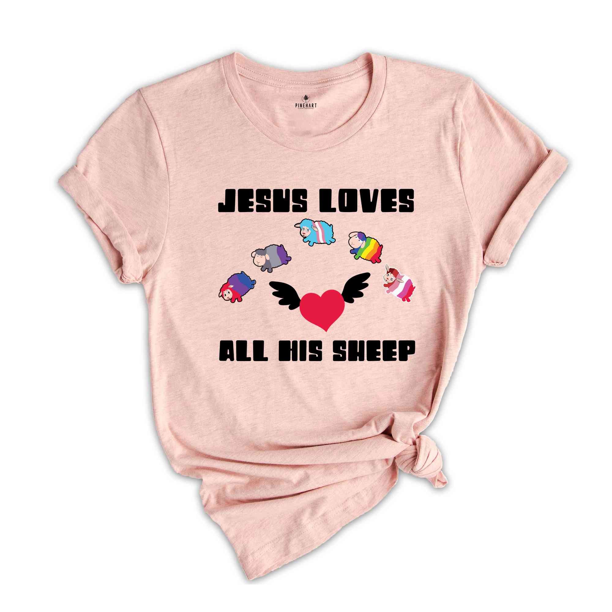 Jesus Loves All His Sheep Shirt, Pride Jesus Shirt, LGBT Pride Shirt, Gay Pride LGBTQ Shirt, LGBT Shirt, Rainbow Pride Shirt, Pride Shirt