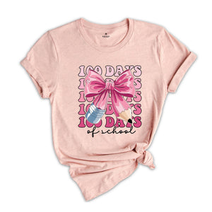 100 Days Of School Shirt, Retro Coquette Shirt, Teacher Shirt, 100 Days Shirt, Coquette Teacher Shirt, Boho Teacher Shirt, 100 Days Gift