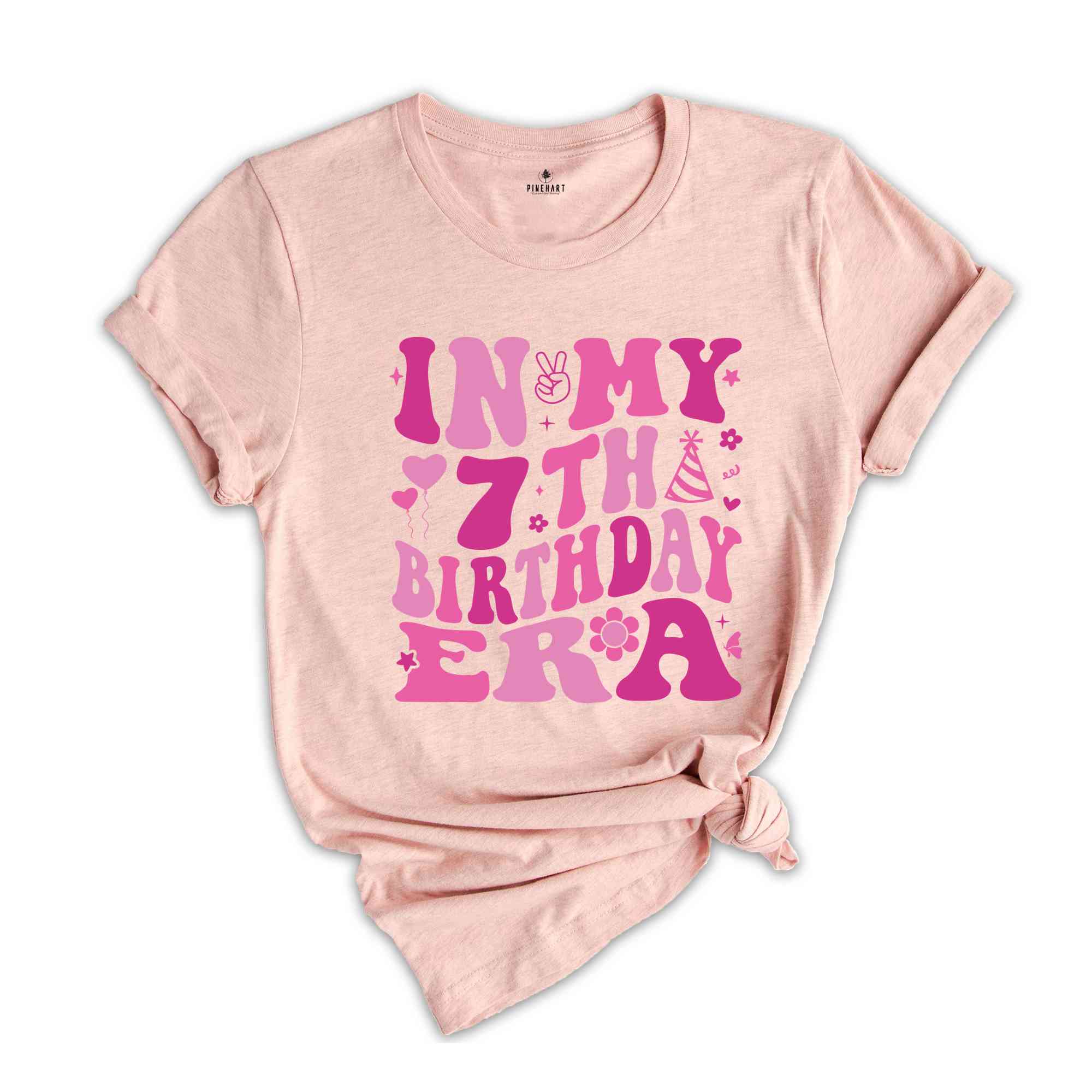 In My 7th Birthday Era Shirt, Birthday Girl Shirt, Cute Birthday Shirt, Kids Birthday Shirt, Seven Year Old Shirt, Birthday Party Shirt