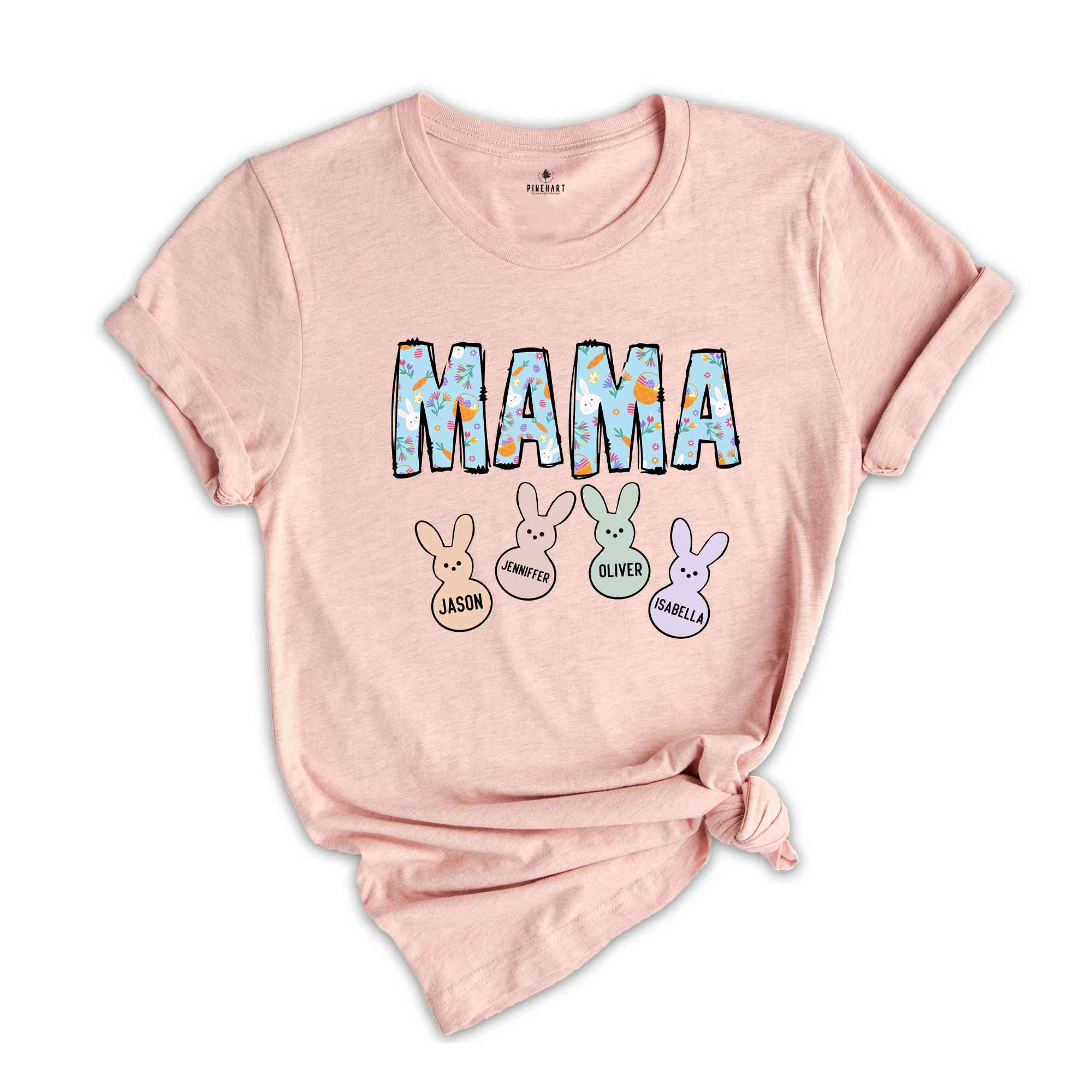 Custom Easter Mama With Kids Names Shirt, Mama Easter Shirt, Mom Easter Shirt, Cute Bunny Shirt, Easter Shirt, Easter Gift