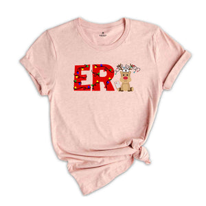 ER Nurse Christmas Shirt, Emergency Nurse Christmas T-Shirt, Emergency Department Nurse Xmas Tee, ER Christmas Holiday Gift