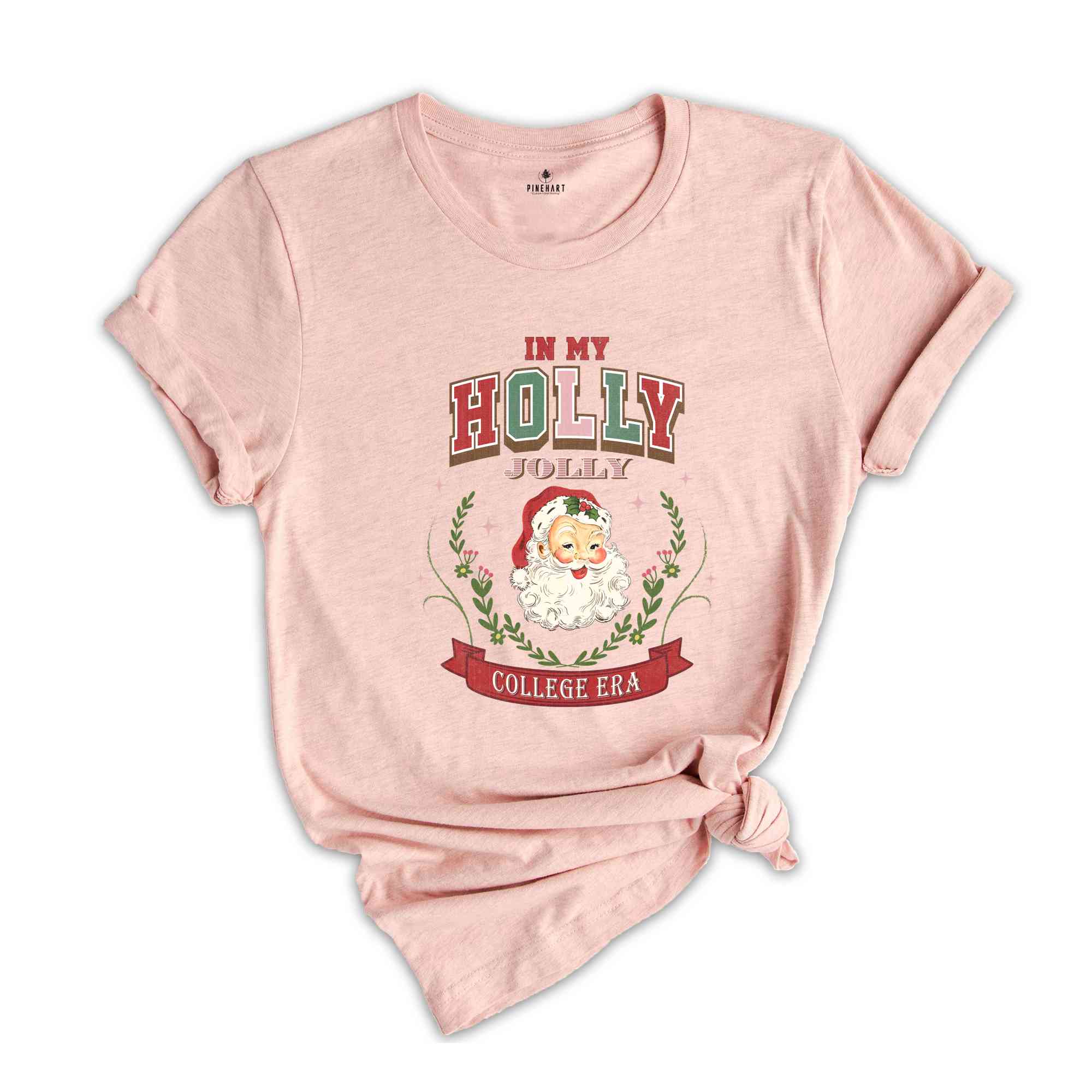 In My Holly Jolly College Era Sweatshirt, Christmas Sweatshirt, Santa Claus Sweatshirt, Fall Sweatshirt, School Sweatshirt