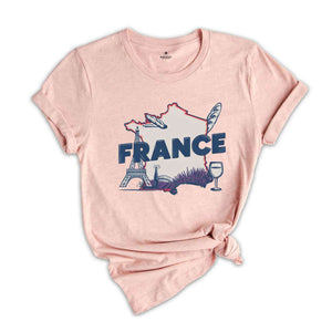 Retro France Shirt, France Travel Shirt, Country Travel Shirt, Shirt For Traveler, Travel Lover Gift, Travel Tee, Trip Shirt